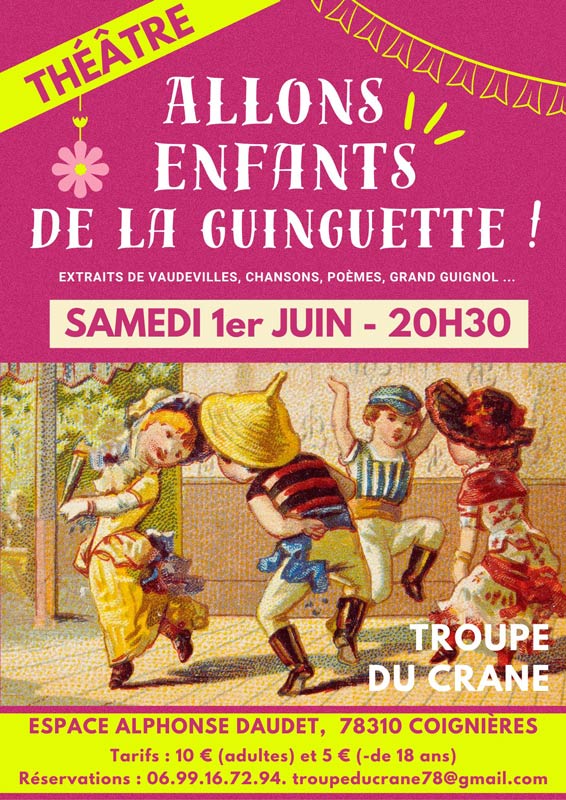 Affiche de la pièce de théâtre "Allons enfants de la guinguette!"