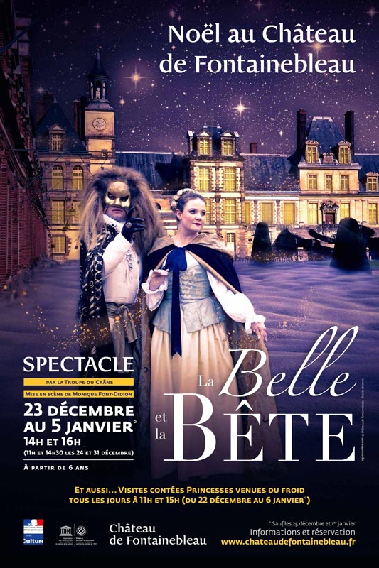Affiche de la pièce de théâtre "La Belle et la Bête"