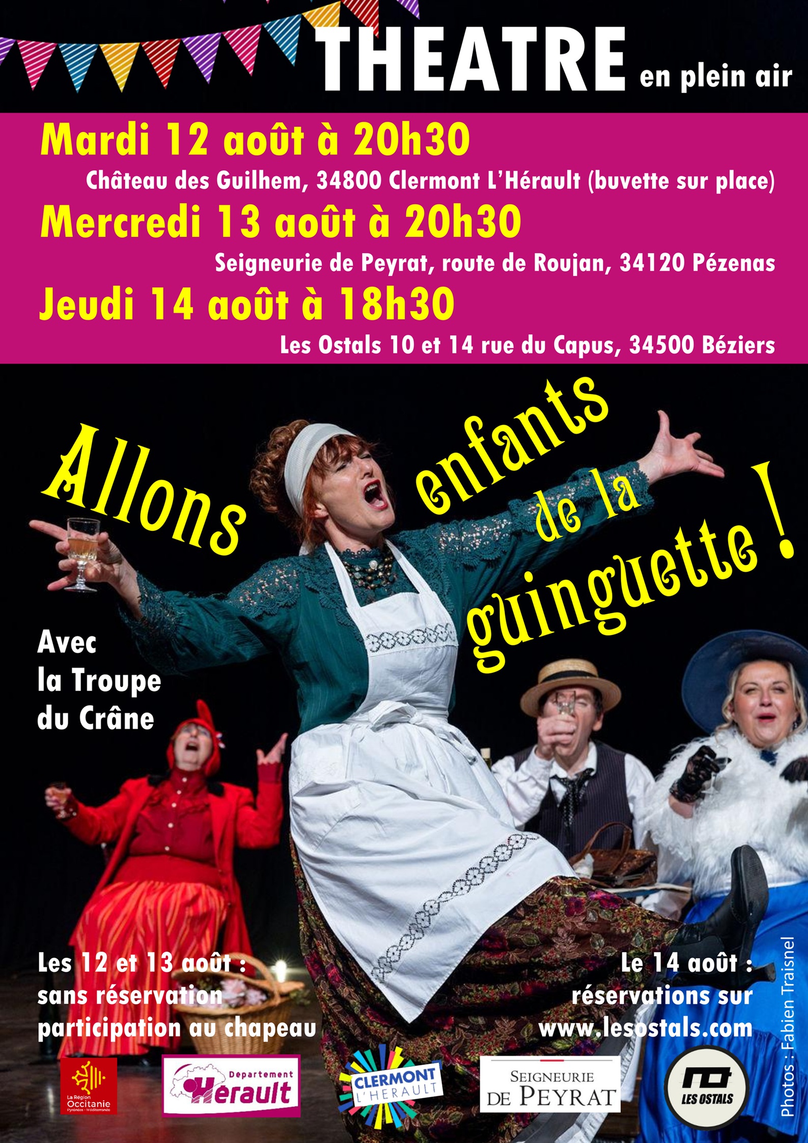 affiche spectacles Allons enfants de la guinguette Hérault août 2025